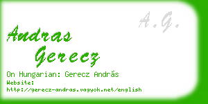 andras gerecz business card